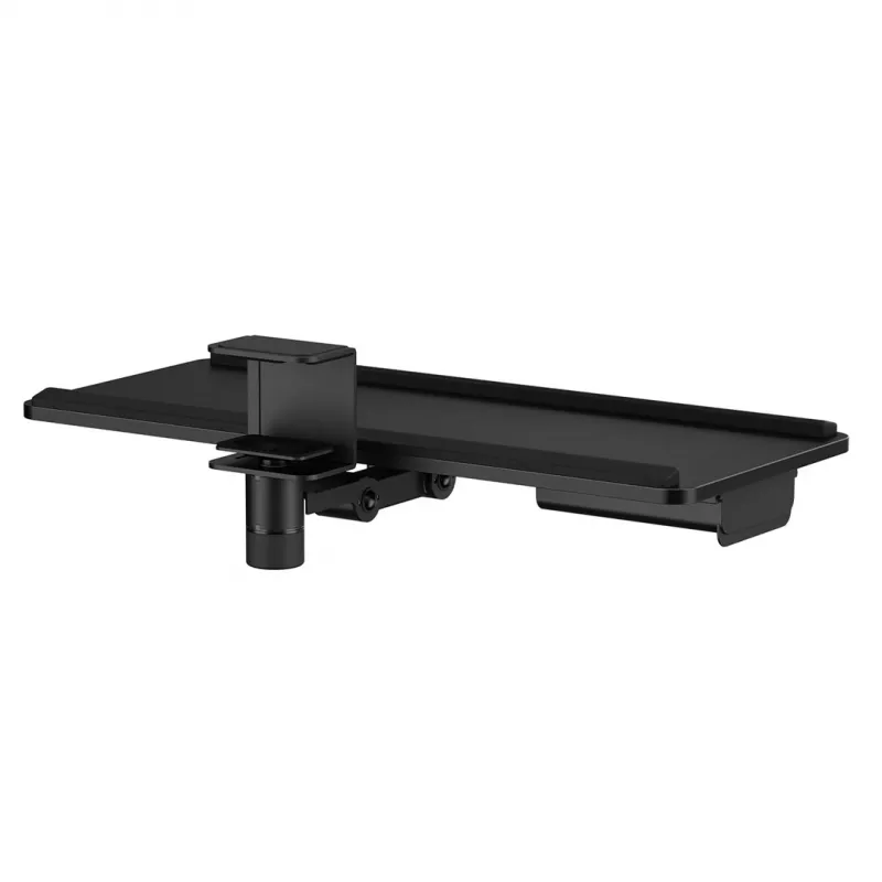 Soporte de teclado bajo escritorio Maclean, carga máx. 5 kg, ajustable horizontal y verticalmente, negro, MC-108 B