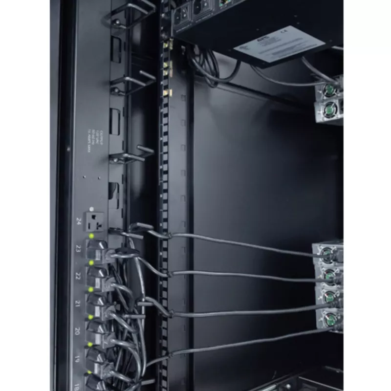 APC NetShelter gestión de cables, organizador de cables vertical, anillos de cables, set de 8, negro, 55 mm x 766 mm x 85 mm