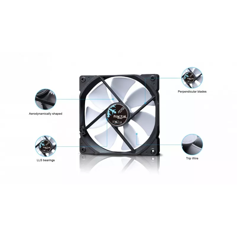 Ventilador Fractal Design Dynamic X2 14 cm negro blanco