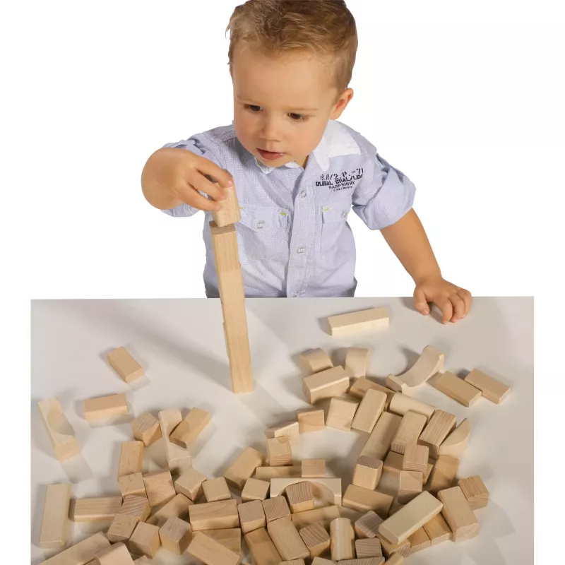 Eichhorn bloques de construcción de madera natural, juguete de construcción