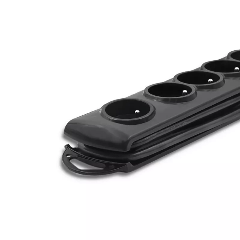 Protector contra sobretensiones Qoltec 50171 Negro 7 tomas AC 230V 1,5m