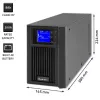 Sistema de alimentación ininterrumpida QOLTEC 53981 On line 2kVA, capacidad 2000 VA