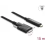 Delock 83681 cable óptico activo USB 10 Gbps, USB Type-C a Micro-B, 15 m