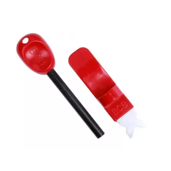 Brújula de supervivencia BCB CN340 — brújula compacta con esfera luminosa, empuñadura de plástico, 110 mm, 47 g, roja