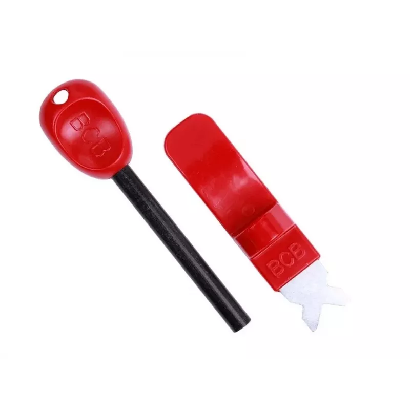 Brújula de supervivencia BCB CN340 — brújula compacta con esfera luminosa, empuñadura de plástico, 110 mm, 47 g, roja