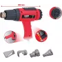 Set de pistola de aire caliente ks tools 960.1190 con 4 boquillas – aparato eléctrico de aire caliente para calentar, secar y termorretráctil