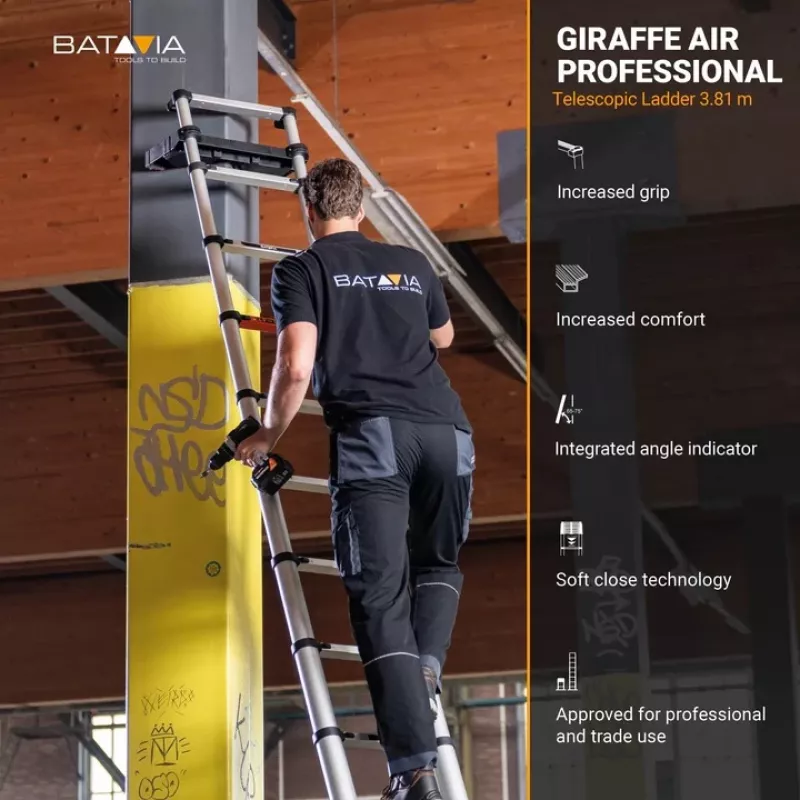 Escalera telescópica Batavia B.V. Giraffe PRO 3,81 m, modelo 7063670