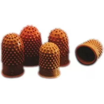 Rexel Thimblettes Velos talla 00 - 15 mm Ø naranja caja/10, naranja, goma