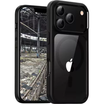 Funda para móvil jt berlin funda trasera JT Berlin Pankow Hybrid MagSafe para Apple iPhone 17 Pro Max, negra transparente