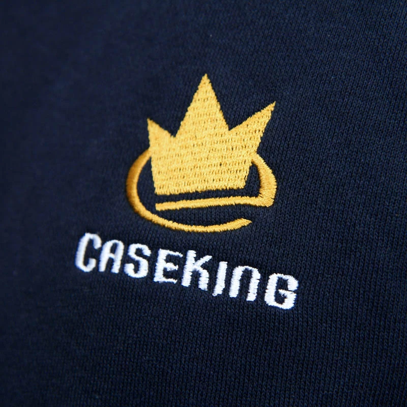 Sudadera con capucha y cremallera Caseking azul marino talla S