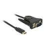 Delock 62964 Adaptador de USB-C a serie DB9 RS-232, 1,8 m, negro