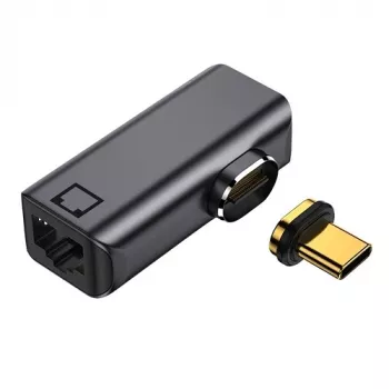 Adaptador magnético USB Type-C - RJ-45, 100/1000 Mb