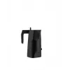 Cafetera espresso Alessi MT18/3 Ossidiana, acero inoxidable, aluminio, 3,5 x 18,5 x 40,5 cm