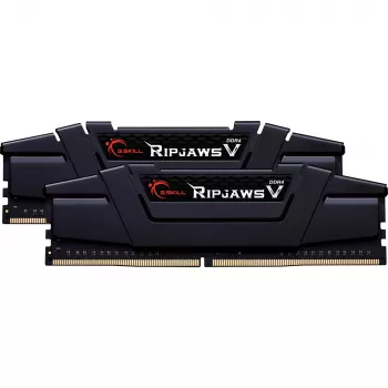 DIMM 64 GB DDR4-2666 (2x 32 GB) Dual-Kit, Memoria RAM negra, F4-2666C19D-64GVK, Ripjaws V, INTEL XMP