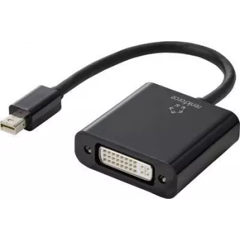 Renkforce RF-4769258 Adaptador DisplayPort / DVI [1x conector macho Mini-DisplayPort - 1x conector hembra DVI 24+5 pol.] Negro Funda de PVC 15,00 cm (RF-4769258)