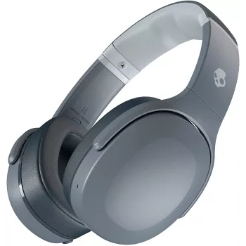 Auriculares Skullcandy Crusher Evo — con cable y Bluetooth, gris, 40 h de batería, USB-C, AUX, plegables