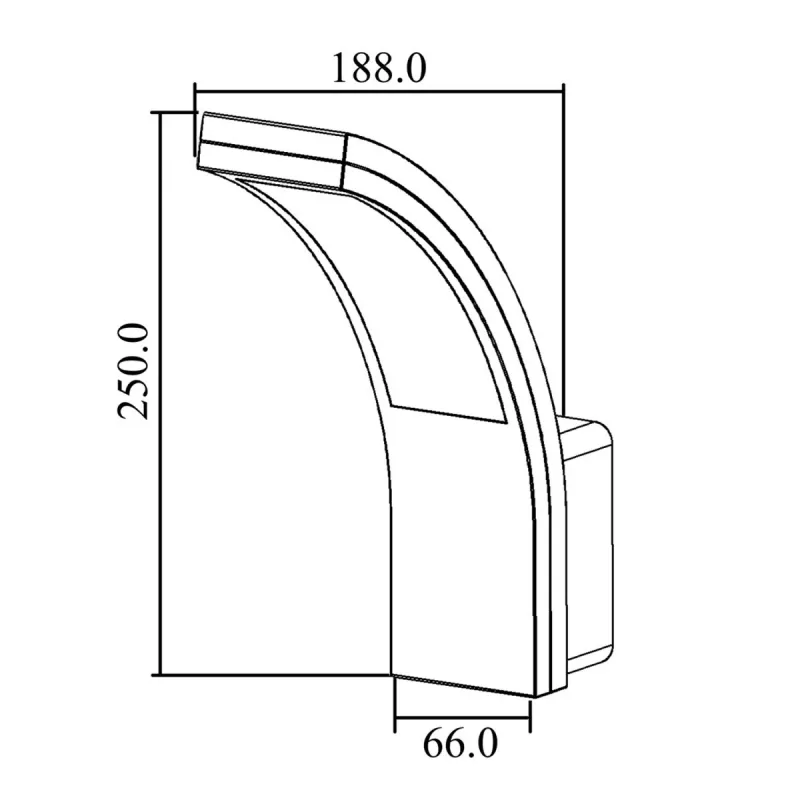 Lámpara de pared MACLEAN MCE343 diseño moderno, luminaria para fachadas exteriores, modelo MCE343 B