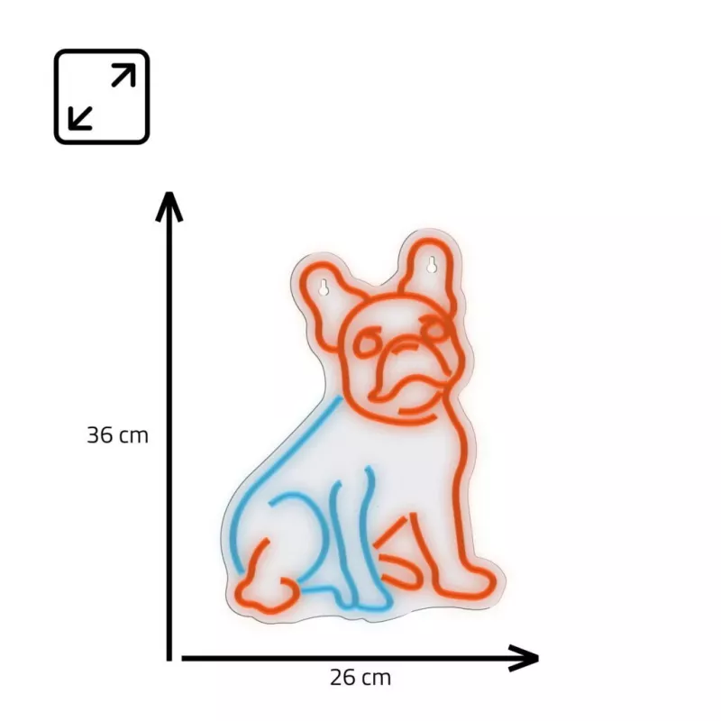 Neon Lights Dog MANTA SNL68MT letrero de neón decorativo bulldog francés