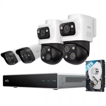 EUFY Sistema de seguridad NVR S4 con cámara Bullet-PTZ + Bullet (E8E00323)