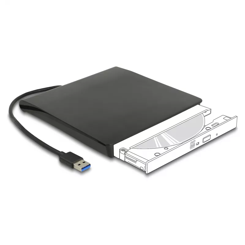 Caja para HDD DeLOCK 42636 negro 5,25 pulgadas Micro SATA 5 Gbit/s