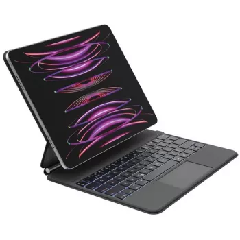 Belkin Connect Pro - Teclado y funda folio (funda protectora) - con soporte magnético - con touchpad - retroiluminado - inalámbrico - Bluetooth - QWERTZ