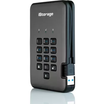 iStorage diskAshur PRO2 diskAshur PRO² SSD 2TB | Unidad de estado sólido portátil segura | FIPS 140-2 Nivel 2, NCSC CPA, NLNCSA BSPA y NATO Restricted | Cifrado de hardware AES-XTS 256 bits | Protegido por PIN | Independiente del sistema operativo y plataforma | Conforme RGPD, TAA | Protección contra ataques de fuerza bruta | Resistente al polvo/agua