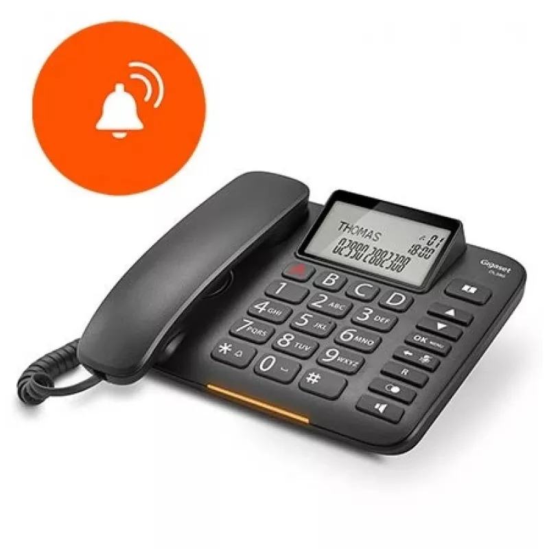 Gigaset DL380 teléfono con cable, negro