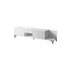 Mueble de TV Cama Meble MARMO 2D1S1K, 195x40x47,5 cm, blanco mate/superficie superior blanco mármol