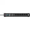 Alargador de corriente Brennenstuhl 1951160402 5m 6 tomas AC para interior Negro