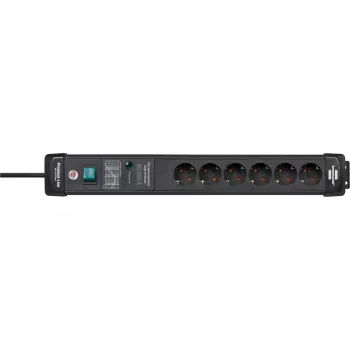 Alargador de corriente Brennenstuhl 1951160402 5m 6 tomas AC para interior Negro