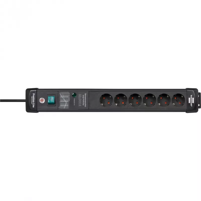 Alargador de corriente Brennenstuhl 1951160402 5m 6 tomas AC para interior Negro