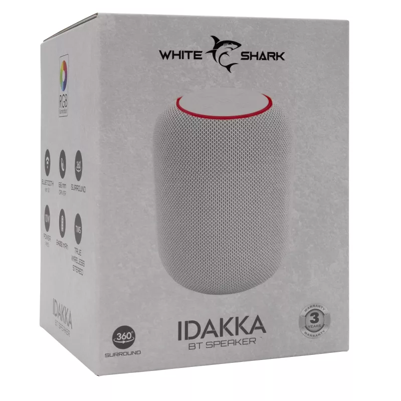 Altavoz portátil White Shark GBT-619 Idakka blanco