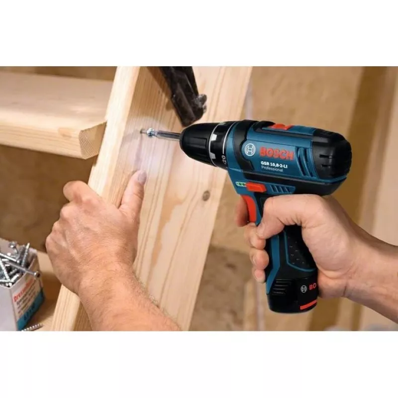 Bosch GSR 10,8-2-LI Professional Keyless negro, azul, rojo