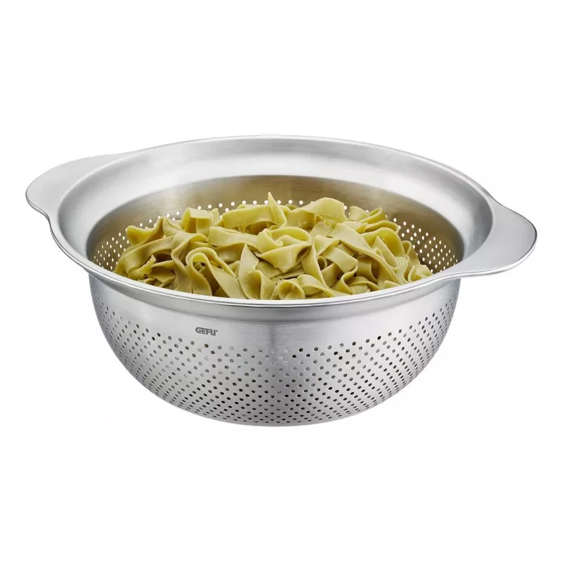 GEFU colador de cocina PREMIO G-28132, 27 cm malla de acero inoxidable, colador de mano