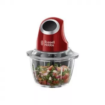 Picadora eléctrica Russell Hobbs 24660-56 — recipiente de vidrio 1 L, 200 W, rojo