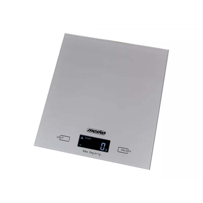 Mesko | Báscula de cocina | MS 3145 | Capacidad máxima 5 kg | División 1 g | Tipo de pantalla LCD | Plata