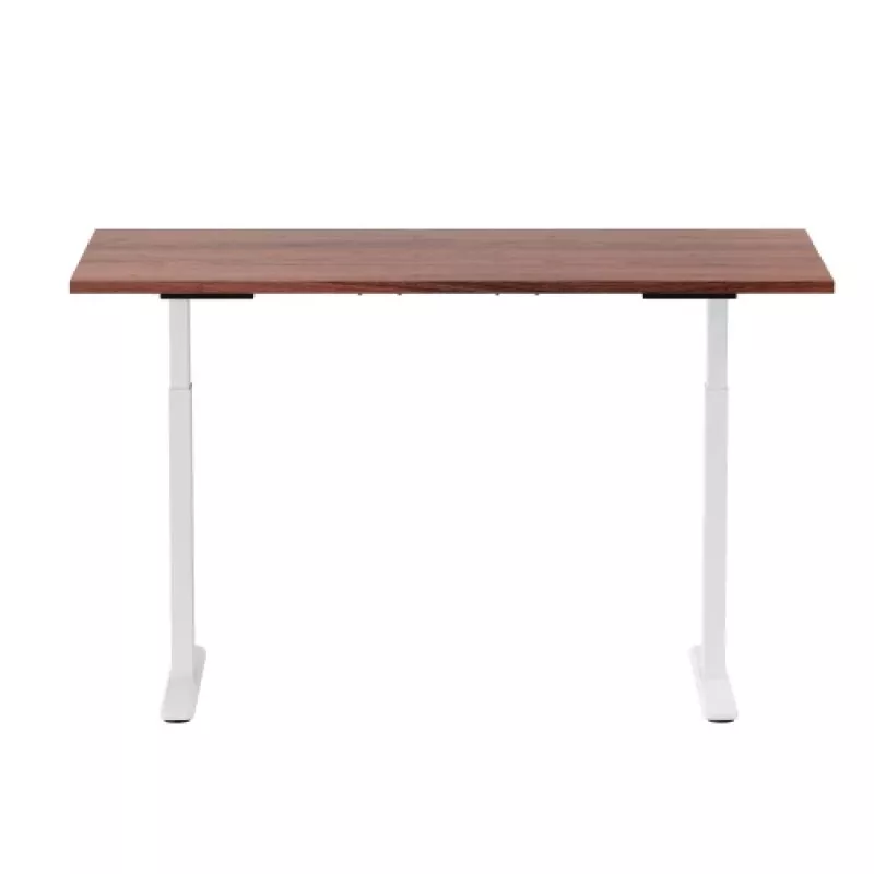 Mesa regulable en altura Up Up Bjorn Blanco, tablero M Nogal oscuro