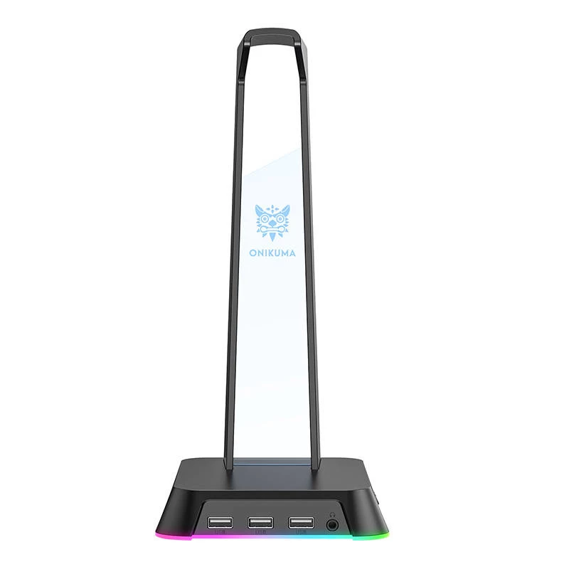 Soporte para auriculares Onikuma ST-2 — altura ajustable, diseño robusto negro