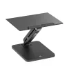 Soporte de escritorio Maclean para monitor o portátil, pistón de gas, para trabajar de pie y sentado, negro, MC-493
