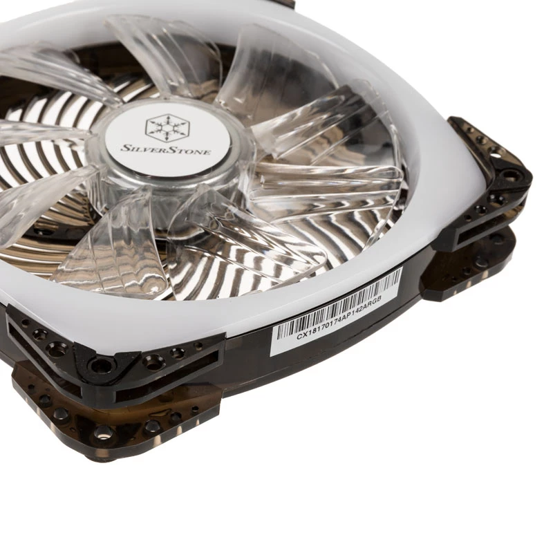 SILVERSTONE SST-AP142-ARGB ventilador ARGB PWM de 140x140x25 para refrigeración de PC, 140 mm