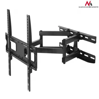 Maclean MC-760 soporte de pared para TV de 26–55 pulgadas, VESA 100×100–400×400, máx. 30 kg, inclinación ±15°, distancia a la pared 7–46 cm, metal, negro