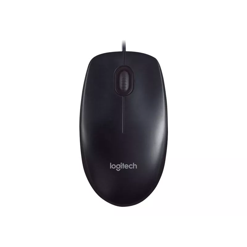 Logitech M90 ratón óptico de oficina con cable — 1000 DPI, ambidiestro, USB Type-A, negro