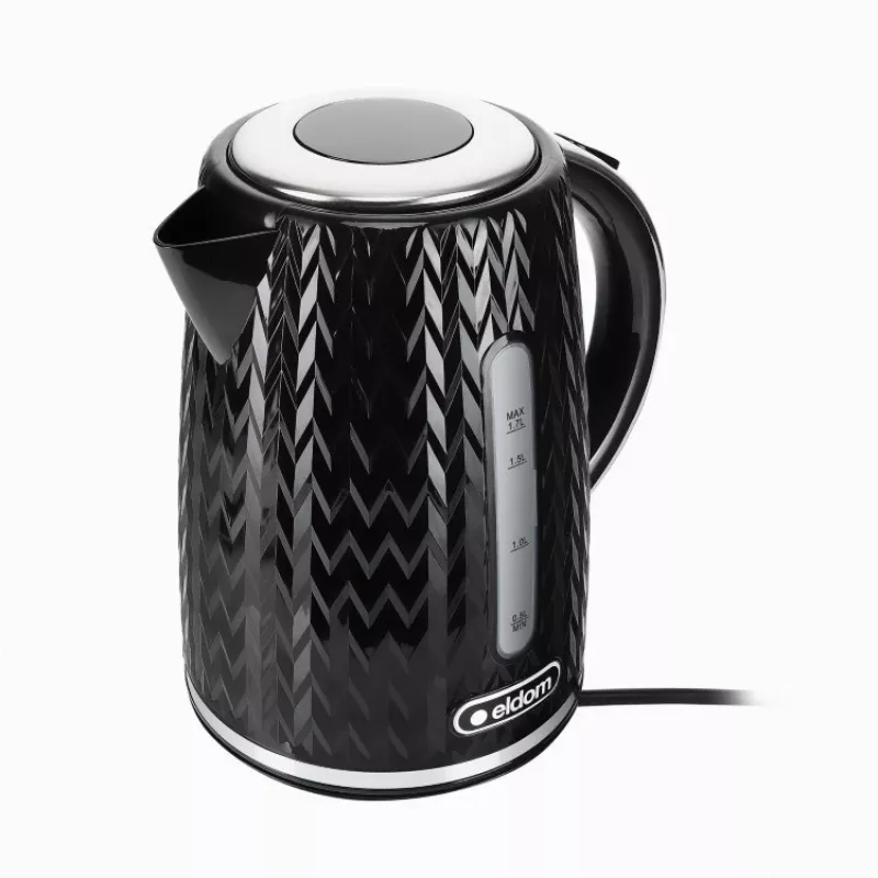 Hervidor de agua NELO, capacidad de 1,7 l, 2000 W, negro