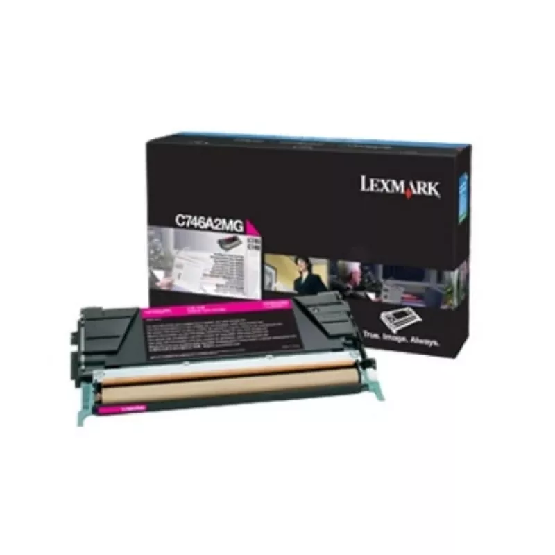 Cartucho de tóner Lexmark C746A3MG Original Magenta