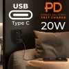 Regleta de enchufes MACLEAN MCE249 F/B – 2 tomas AC (16A + 6A) con 2×USB-A y 2×USB-C PD 20W, conector EU, negro