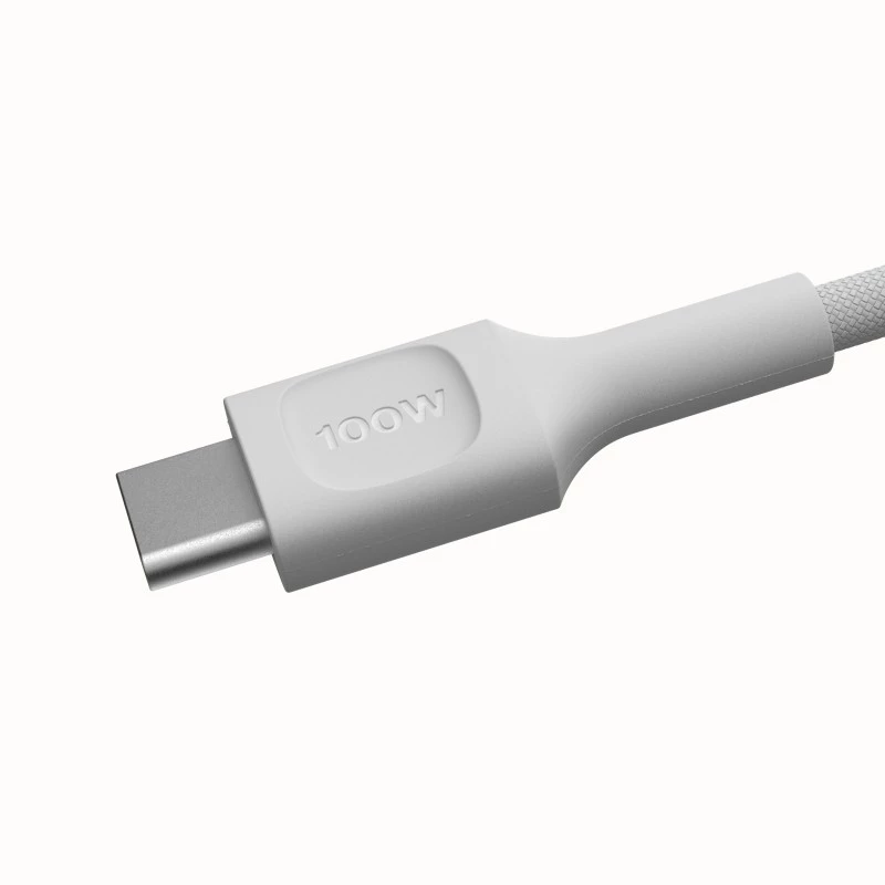 Cable USB-C-USB-C PowerStream 100W trenzado 1,2m blanco