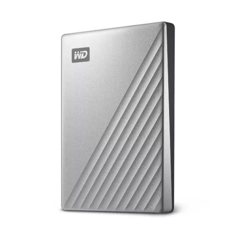 WD My Passport Ultra para Mac WDBKYJ0020BSL - Disco duro - cifrado - 2 TB - externo (portátil) - USB 3.0 (conector USB-C) - AES de 256 bits - Plata