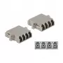 Acoplador de fibra óptica DeLOCK LC Quad hembra a LC Quad hembra monomodo