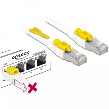 Cable de red DeLOCK 85330 RJ-45 Cat6a 0,5 m blanco