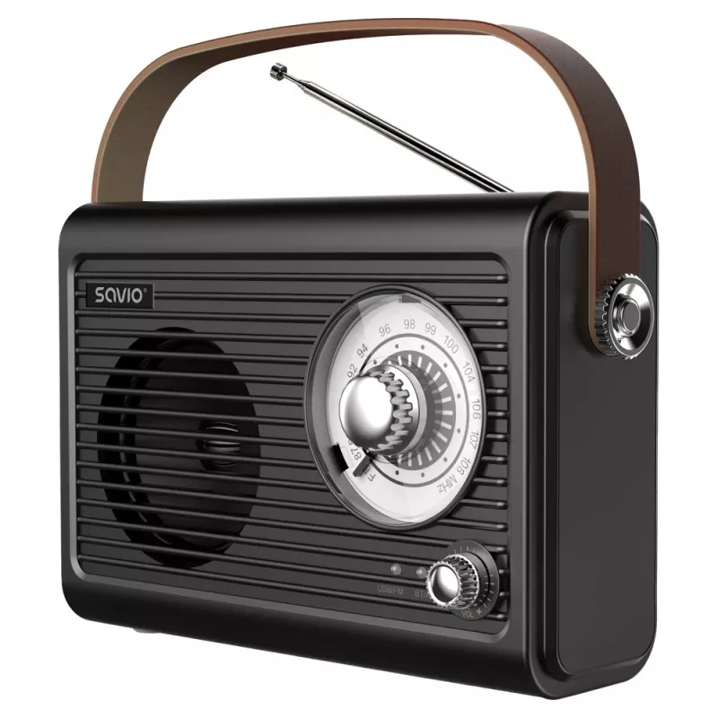 Radio portátil Savio RS-01 analógica negra